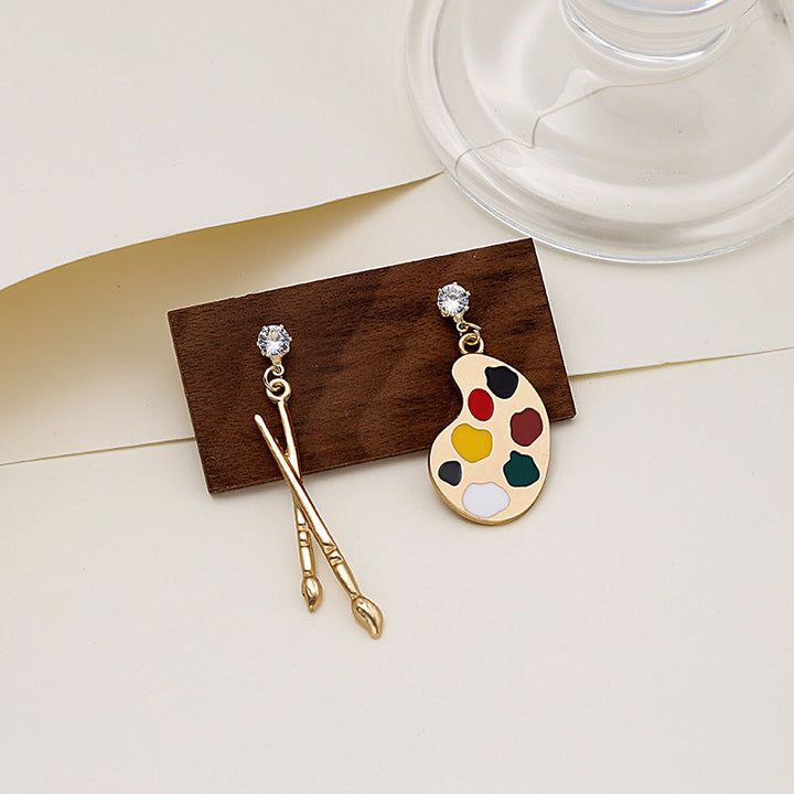Artist's palette earrings