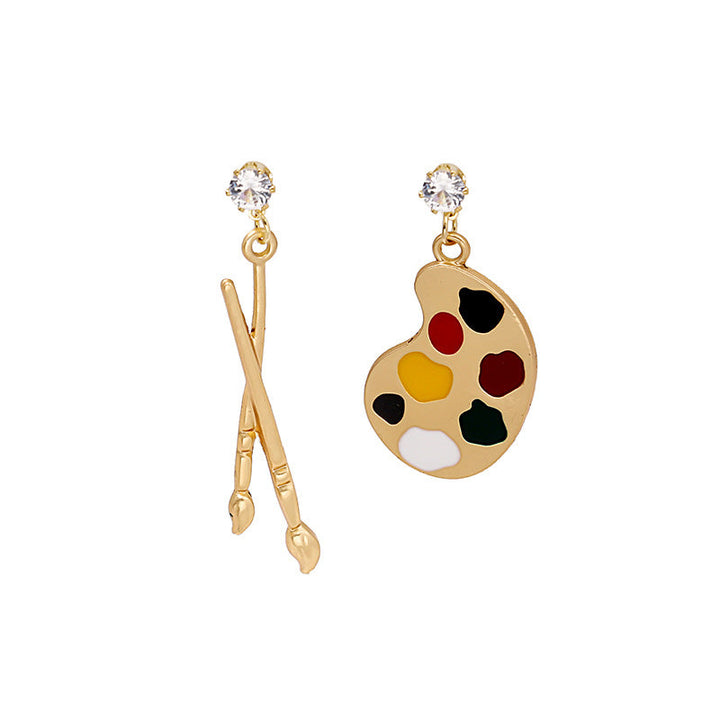 Artist's palette earrings